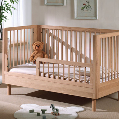 Solid Oak Premium Baby & Toddler Adjustable Cot Bed 70x140cm - Forrest