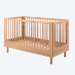 Solid Oak Premium Baby & Toddler Adjustable Cot Bed 70x140cm - Forrest - thumbnail 2