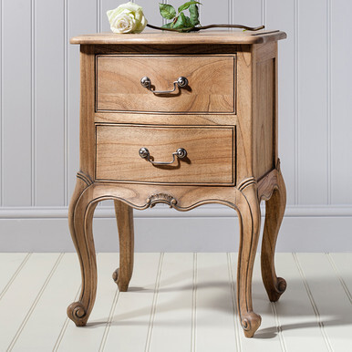 French Style Weathered Bedside Table by 4Living