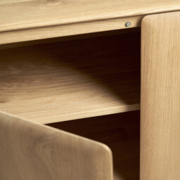 Ethnicraft PI Oak Sideboard with Rounded Corners width 119 depth 45 height 83cm - thumbnail 2