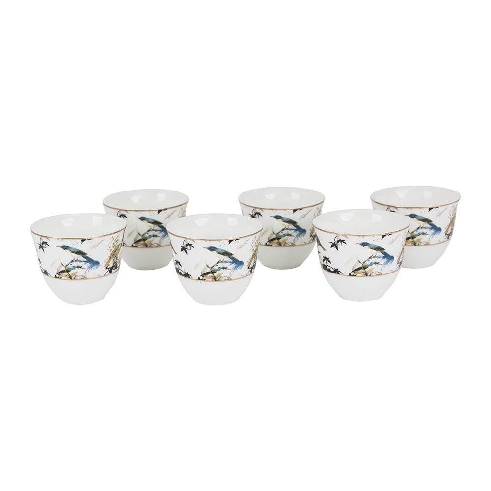 Roberto Cavalli Home - Garden's Birds Arabic Cups - Luxury Box Set of 6