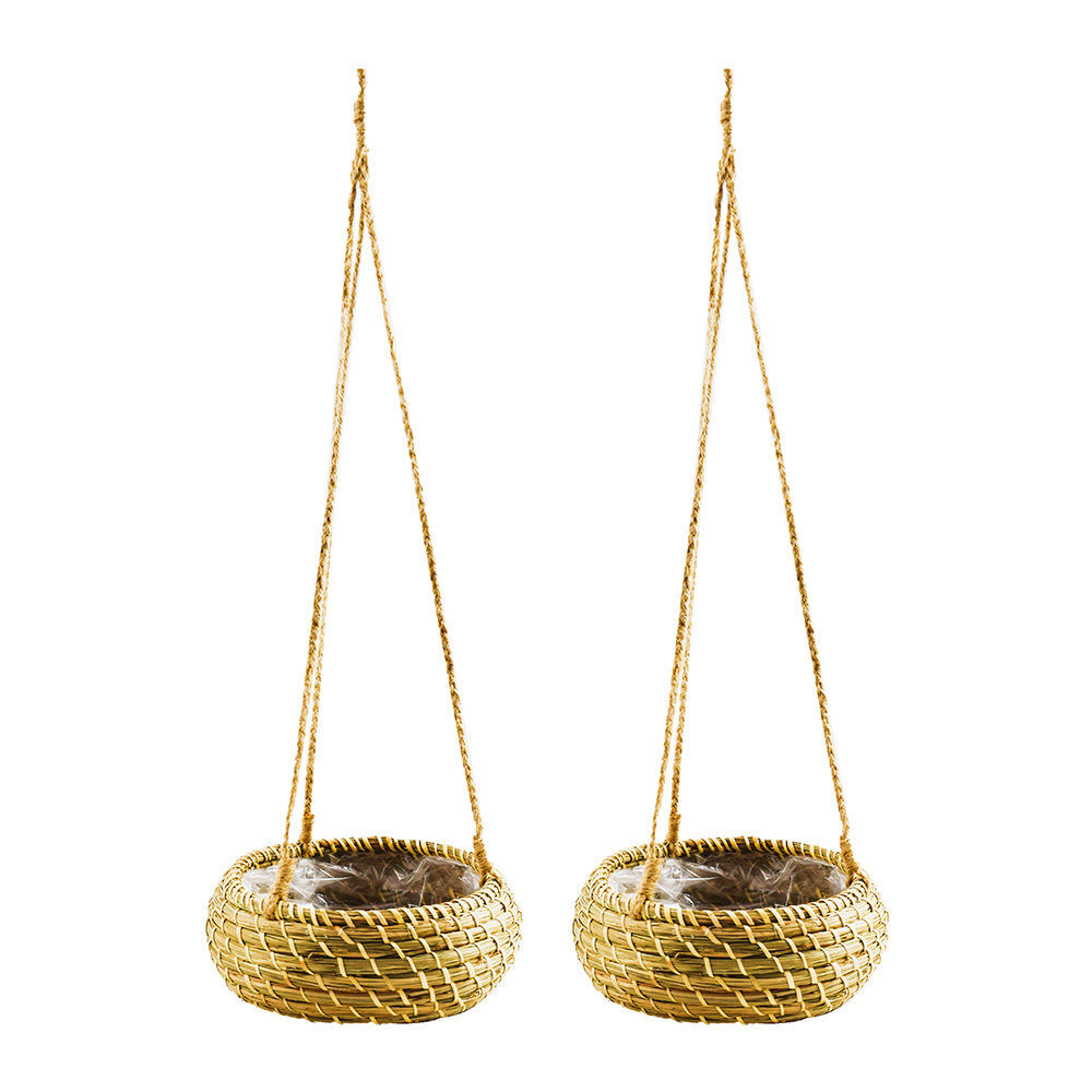 Iron & Clay - Hanging Seagrass Planter - Set of 2