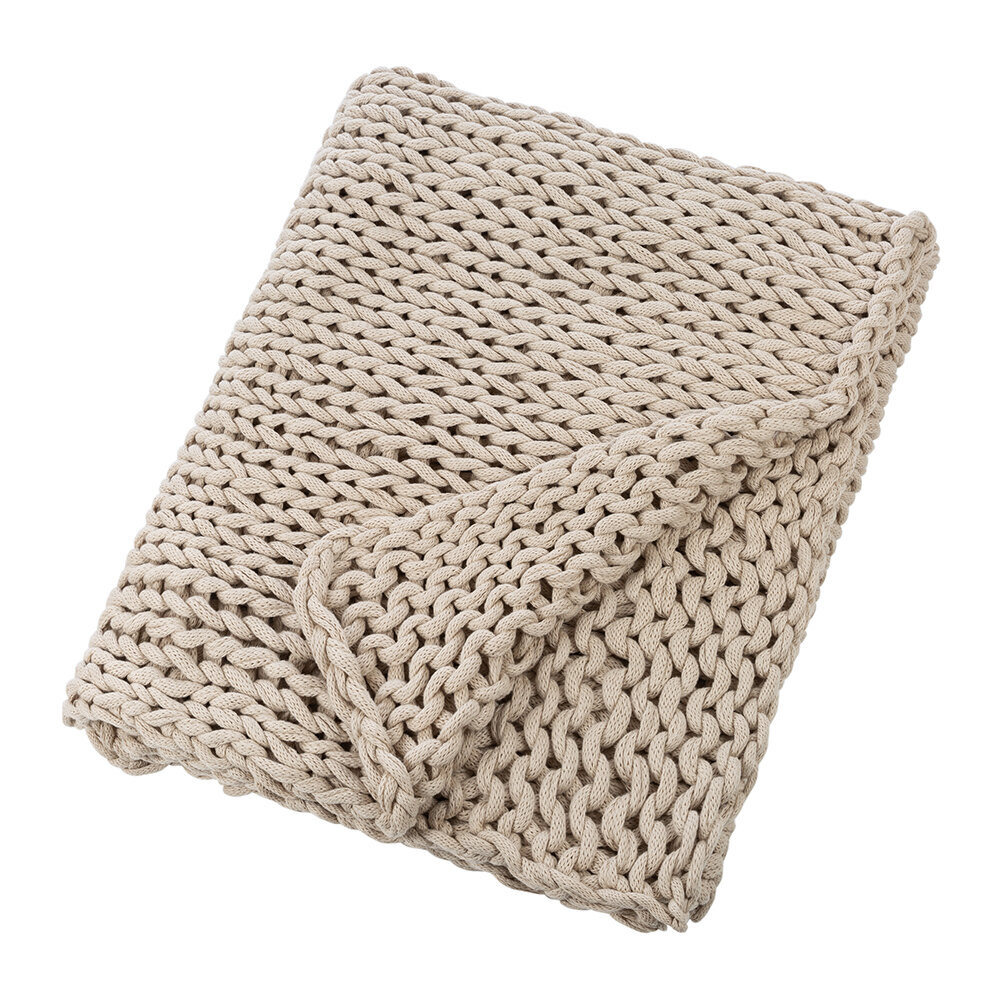 Retreat - Chunky Knitted Throw - 130x170cm - Cream