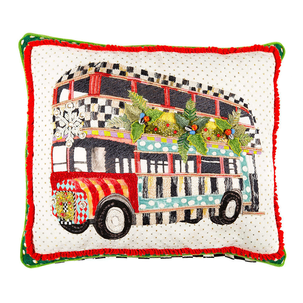 MacKenzie-Childs - Decked Out Bus Lumbar Pillow - Checked