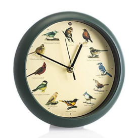 Mark Feldstein and Associates Original Singing Bird Wall/Desk Clock, 8 Inch