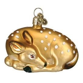 Old World Christmas Animal Collection Glass Blown Ornaments for Christmas Tree Fawn