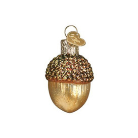 Old World Christmas Ornaments: Small Acorn Glass Blown Ornaments for Christmas Tree (28051)