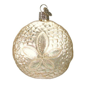Old World Christmas Sand Dollar Glass Blown Ornament for Christmas Tree