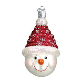 Old World Christmas Assortment Glass Blown Ornaments for Christmas Tree Glistening Candy Coil Snowman