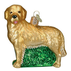 Old World Christmas Ornaments: Dog Collection Glass Blown Ornaments for Christmas Tree, Golden Retriever