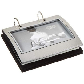 Joe Davies Silver Colour Free Standing Flip Album-Holds 50 of 6 x 4 Inch Photos, Metal