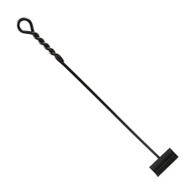 Minuteman International Rope Handle Single Hoe Fireplace Tool, Standard 28-in, Black