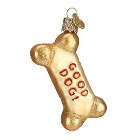 Old World Christmas Pet Accessories Glass Blown Ornaments for Christmas Tree Dog Biscuit