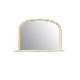 "Mirror New Large Cream Crackled Arched Roundtop OVERMANTLE 47"" x 31"", Wood, 78x120"
