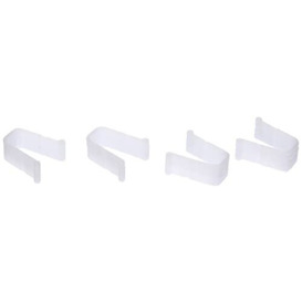 GARDINIA End Stop For GE And P2U Curtain Rod Models, 10 Pack, Plastic, White