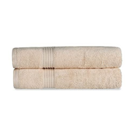 SUPERIOR Towel Set, Cotton, Ivory, Bath Sheets