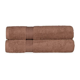 Superior Towel Set, Long-Staple Combed Cotton, Mocha, 2PC Bath Sheets
