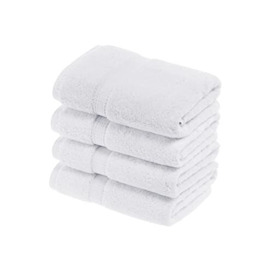 "Superior Solid Egyptian Cotton Hand Towel Set, 20"" x 30"", White, 4-Pieces"