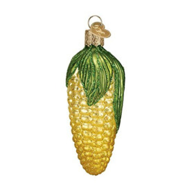 Old World Christmas Various Foods Glass Blown Ornaments for Christmas Tree, Ear of Corn