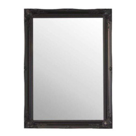 FRAMES BY POST Large Black Mirror Antique Design Ornate Over Mantle 3ft6 x 2ft6, 106 x 76