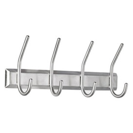 Alco Coat rack with 4 hooks, approx. 31.5 cm, silver, Metal, 13 x 13 x 7 cm
