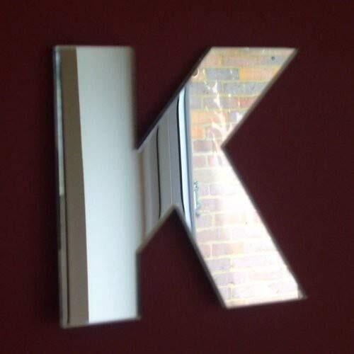 Upper Case Letter K Mirror 10cm