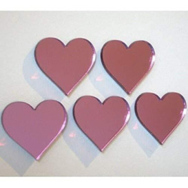 Pink Heart Mirror 12cm x 10cm