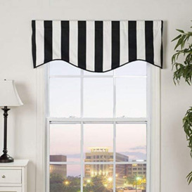 Victor Mill City Stripe Shaped Pelmet Valance Curtains