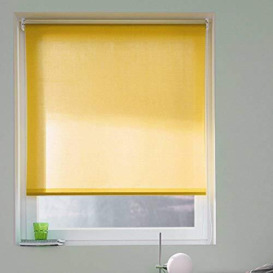 Madecostore Roller Blind Polyester Yellow 49 x 190 cm