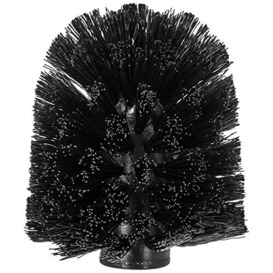 Axentia 282291 replacement brush head, replacement of toilet sets, spare part for brush and holder, bathroom accessory, with thread, approx. 8.5 x 8.5 x 9.5 cm, replaceable, black