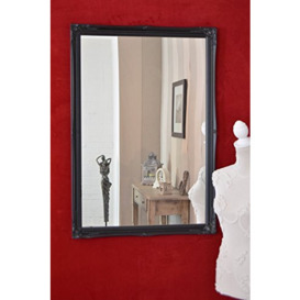 "FRAMES BY POST 2"" Black Shabby Chic Antique Style Rectangular Wall Mirror-Large Size: 40""x28"", 102x71"