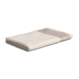 möve Wellness Guest Towel Plain with Chenille Piping 30 x 50 cm 100% Cotton (Spinair), Natural