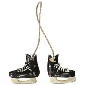 Abbott Collection Resin Hockey Skates Ornament, Black