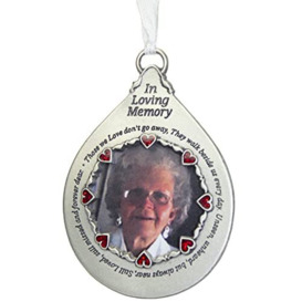 Memorial Photo Frame Ornament - in Loving Memory, Memorial Christmas Ornaments, 1 1/2-Inch Photo, by Abbey & CA Gift