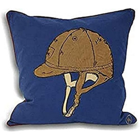 "Riva Paoletti ""Polo Helmet"" Cushion Covers, Blue, 45 x 45 cm"