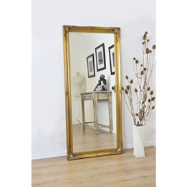 MirrorOutlet Ornate Gold Mirror Antique Design Over Mantle 5Ft6 X 2Ft6, 167 x 76