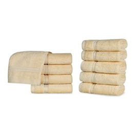 Superior Face Towel Set, Egyptian Cotton, Canary, 10-Piece