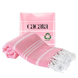"Hand Face Turkish Towel Pestemal 60x90 cm Peshtemal Fouta Kitchen Baby Care by Cacala ""Pink"""