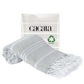 Cacala Quality Cotton Tea Towels for Kitchen - The Best Dish Towels You Need, 23 x 36 Inch Hand Towel, SILVERGREY