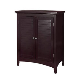 VERSANORA Teamson Home Wooden Cupboard Free Standing Floor Bathroom Storage Cabinet Unit, MDF, Brown, 66.04 x 33.02 x 81.28 cm