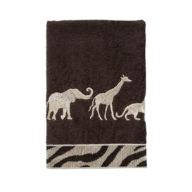 avanti Animal Parade Bath Towel, Mocha, Hand