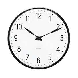 Arne Jacobsen Wall Clock, aluminium, White, 16 cm