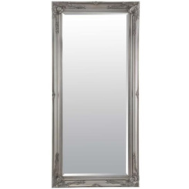 MirrorOutlet Large Full Length Leaner Classic Ornate Styled Silver Mirror 5ft7 x 2ft7 (170cm x 79cm), 170x79