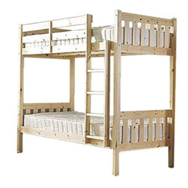 STRICTLY BEDS&BUNKS Cypress Bunk Bed with Sprung Mattresses (20cm), 3ft Single