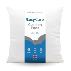 Linens Limited - Cushion Insert 60cm x 60cm, Soft and Plump, Non-Allergenic Polyester Hollowfibre Sofa Cushion Pad, Easy to Clean, Small Cushion Inner, Perfectly Fits Covers (White)
