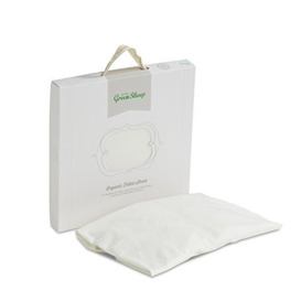 The Little Green Sheep Organic Cotton Cot Fitted Sheet for Stokke Sleepi / Leander Cot, White, 70x120cm