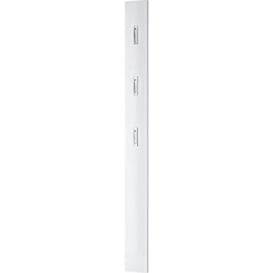 Germania Coat Rack Panel 3255, with fold-out coat hooks, in White High Gloss, 15 x 170 x 4 cm (WxHxD), 3255-84