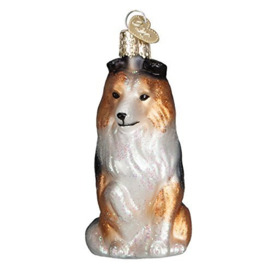 Old World Christmas Dog Collection Glass Blown Ornaments for Christmas Tree Sheltie