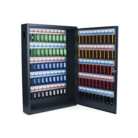 PAVO Deluxe Key Cabinet for 100 Keys, Dark Grey, 8 x 38 x 55 cm
