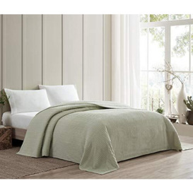 Beatrice Home Fashions Chenille Bedspread, Sage, Queen
